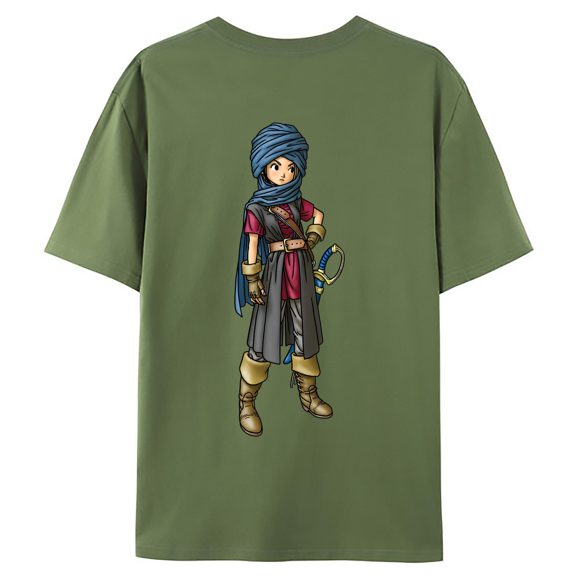 （画像用） ドラゴンクエスト Doragon Kuesuto Dragon Quest 綿100％ メンズ半袖Tシャツ（バックプリント） 通気性